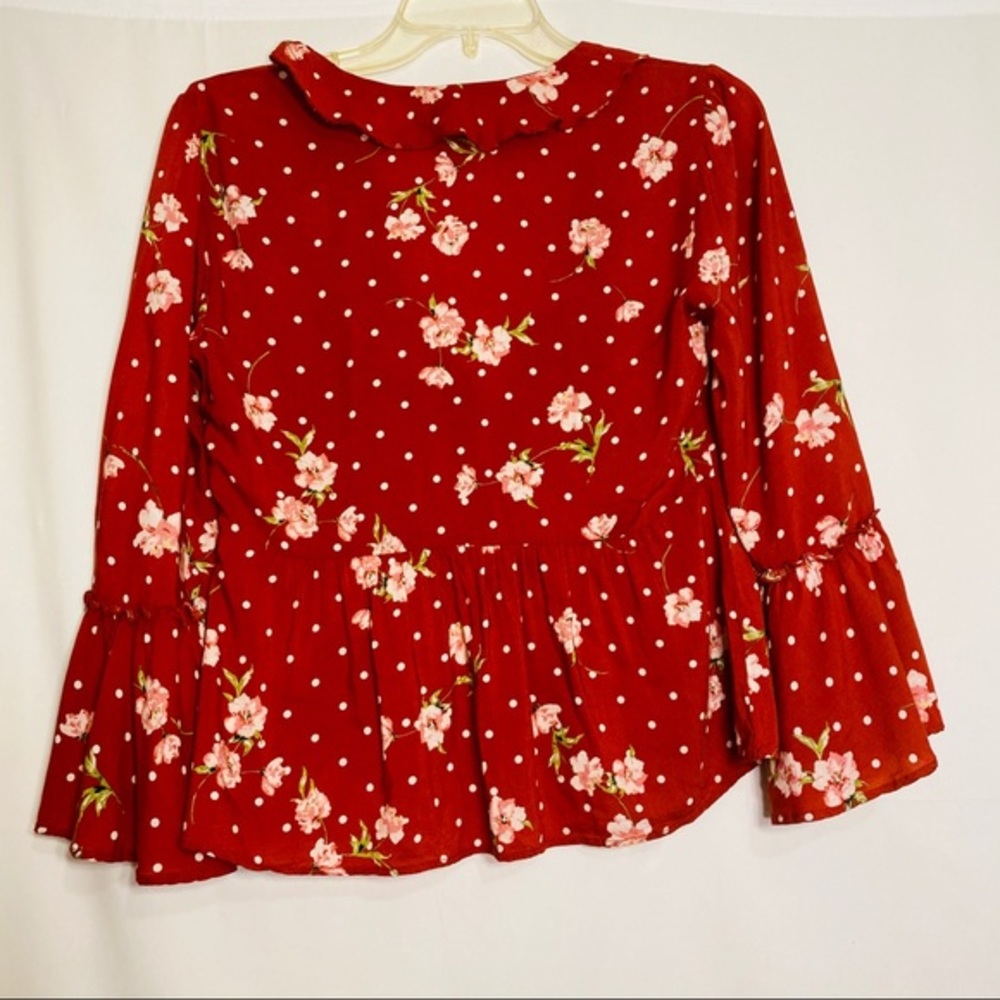 Show Me Your MuMu Hayley Tie-Front Blouse XS - Picture 6 of 11
